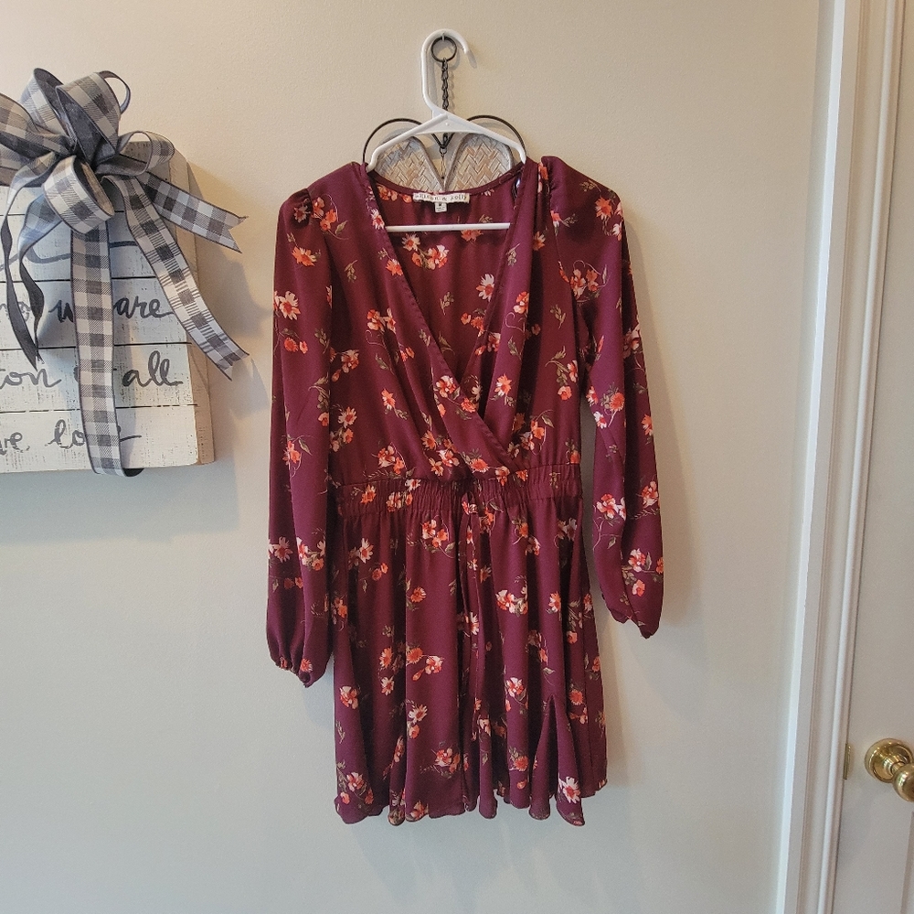 Allison Kelly Printed Flounce Hem A Line Dress